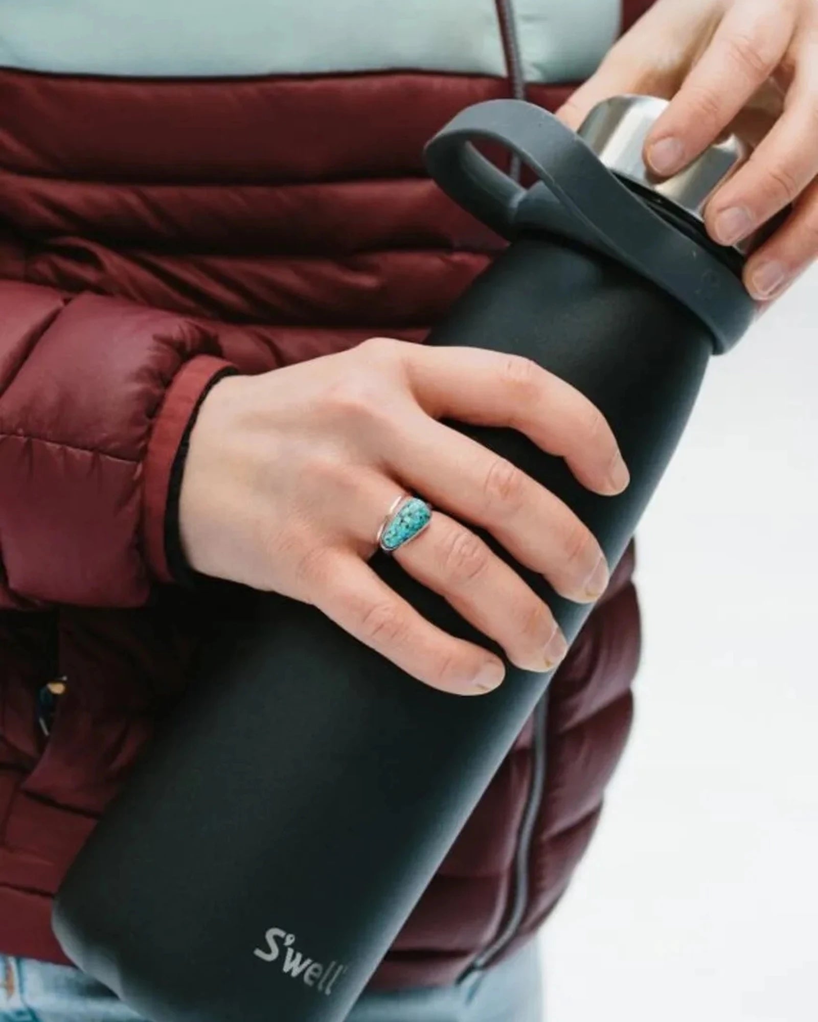 Custom insulated stainless steel 40-oz water bottle - Onyx