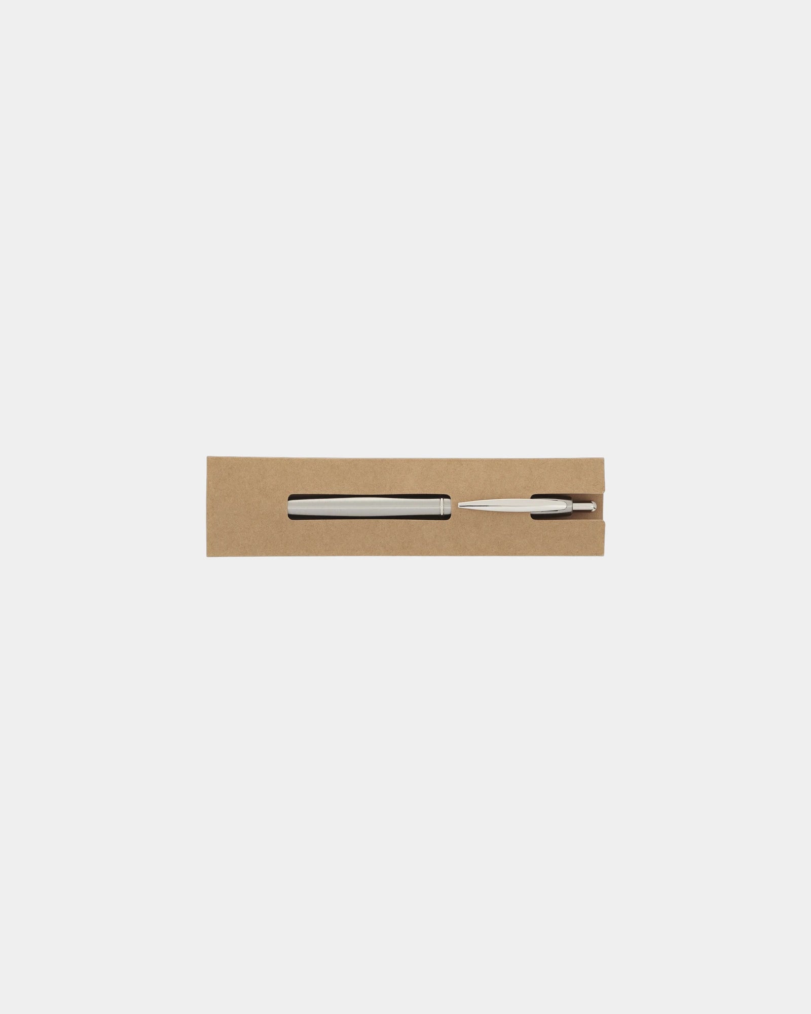 Custom recycled stainless steel ballpoint pen 5.43" - 5