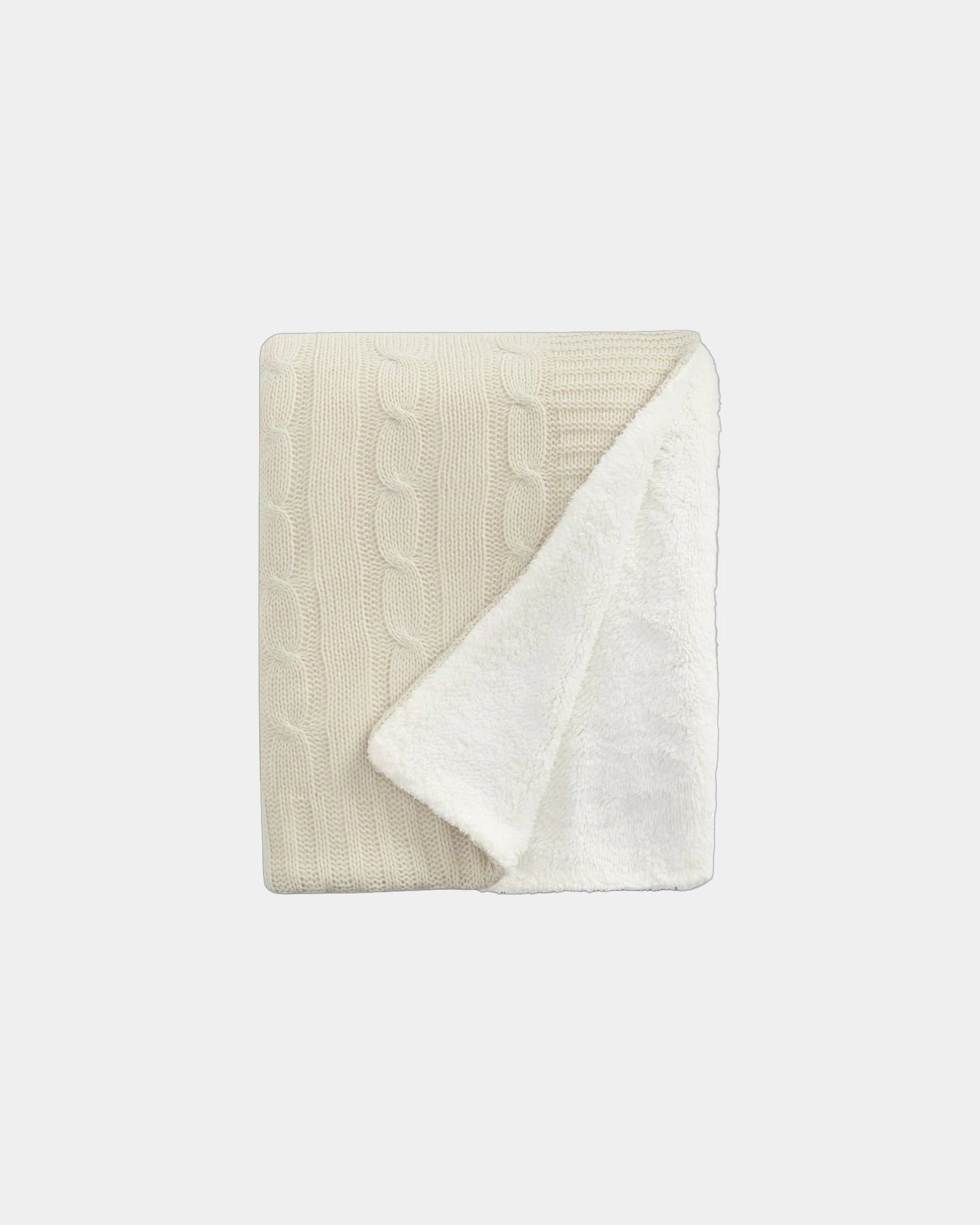 Custom cable knit sherpa blanket 50" x 60" - 1
