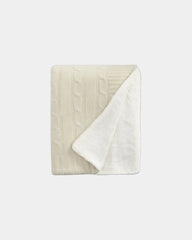 Custom cable knit sherpa blanket 50" x 60" - 1