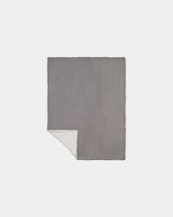 Custom cable knit sherpa blanket 50" x 60" - Gray (Gy)