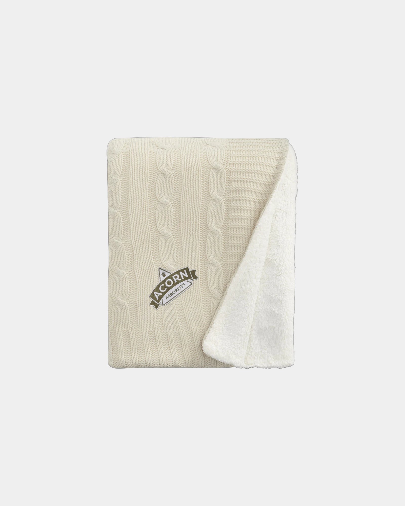 Custom cable knit sherpa blanket 50" x 60" - 8