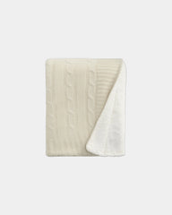 Custom cable knit sherpa blanket 50" x 60" - 2