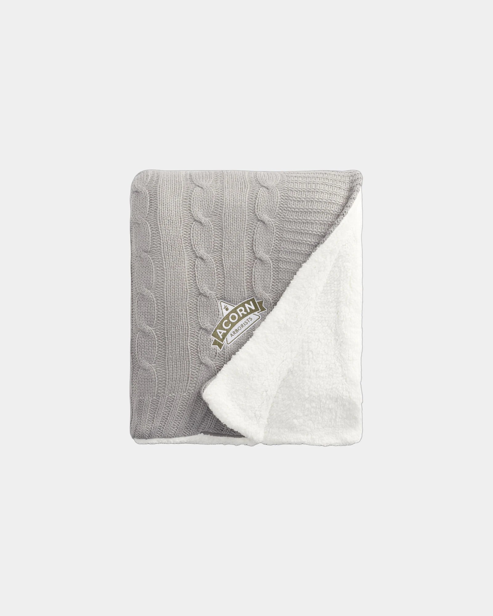 Custom cable knit sherpa blanket 50" x 60" - 18
