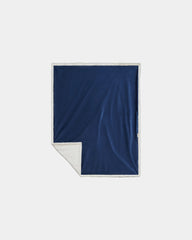 Custom recycled PET sherpa blanket 50" x 60" - Navy (Ny)