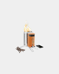 Custom wood-burning camp stove with charging capability - 5