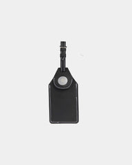 Custom RPET luggage tag with AirTag holder - Black (Bk)
