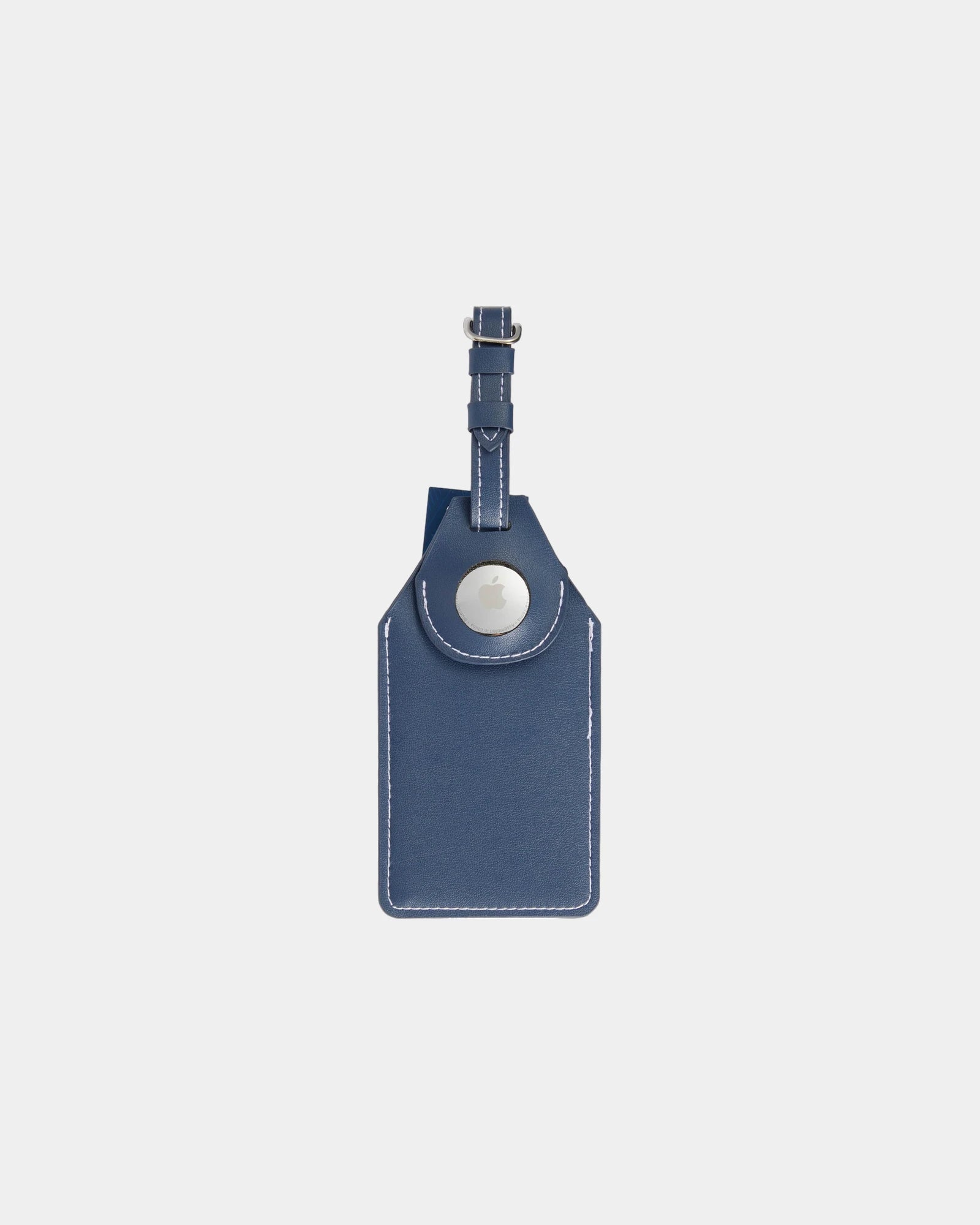 Custom RPET luggage tag with AirTag holder - Navy (Ny)