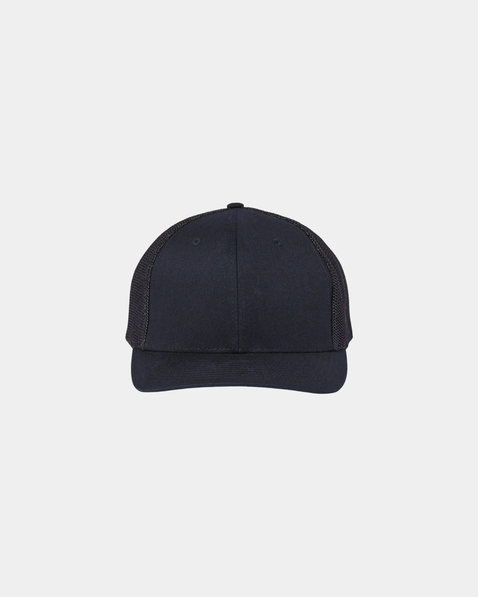 Custom mesh-back trucker cap with R-Flex closure - Black