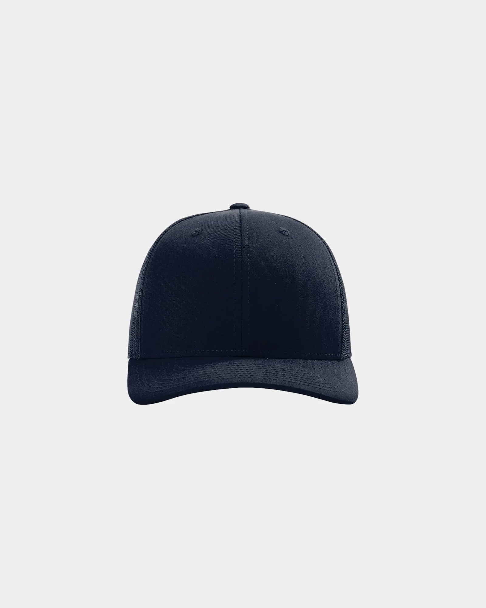Custom mesh-back trucker cap with R-Flex closure - Navy