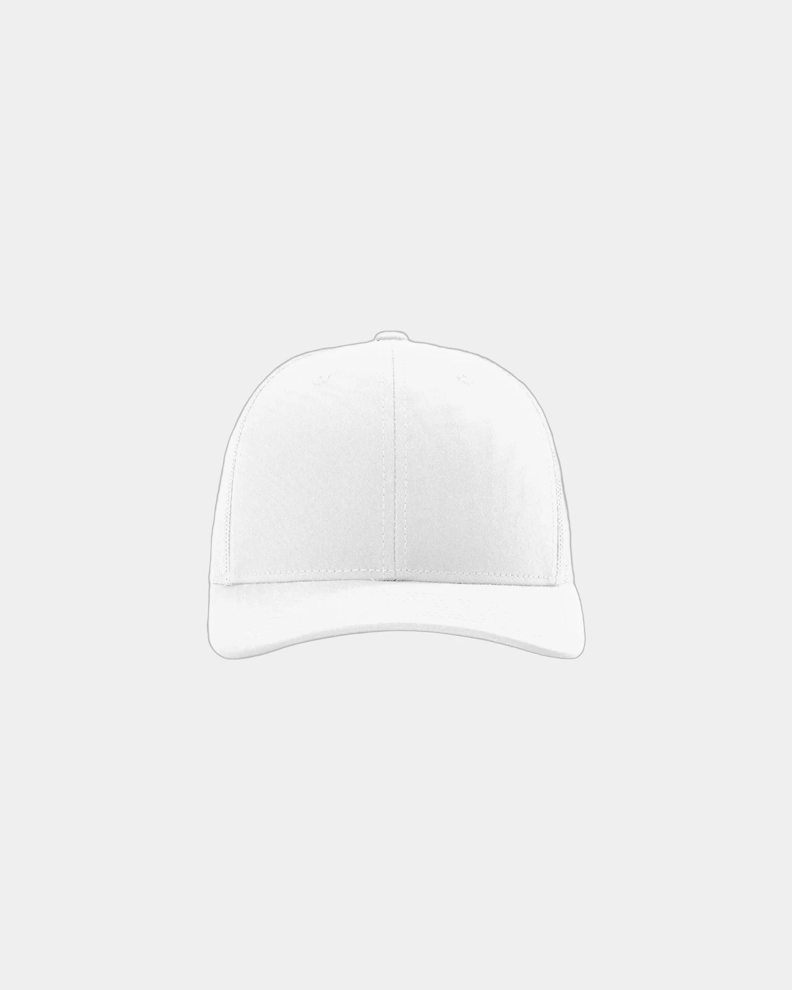 Custom mesh-back trucker cap with R-Flex closure - White