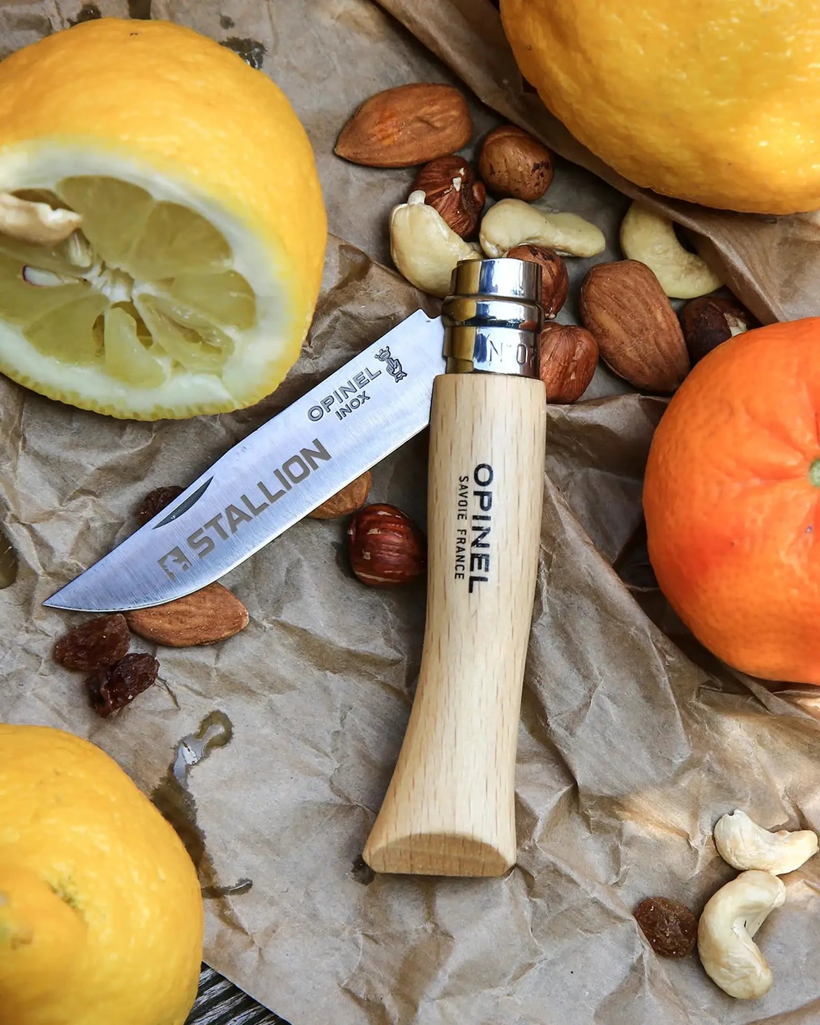 Custom stainless steel Opinel No.06 folding knife - 5