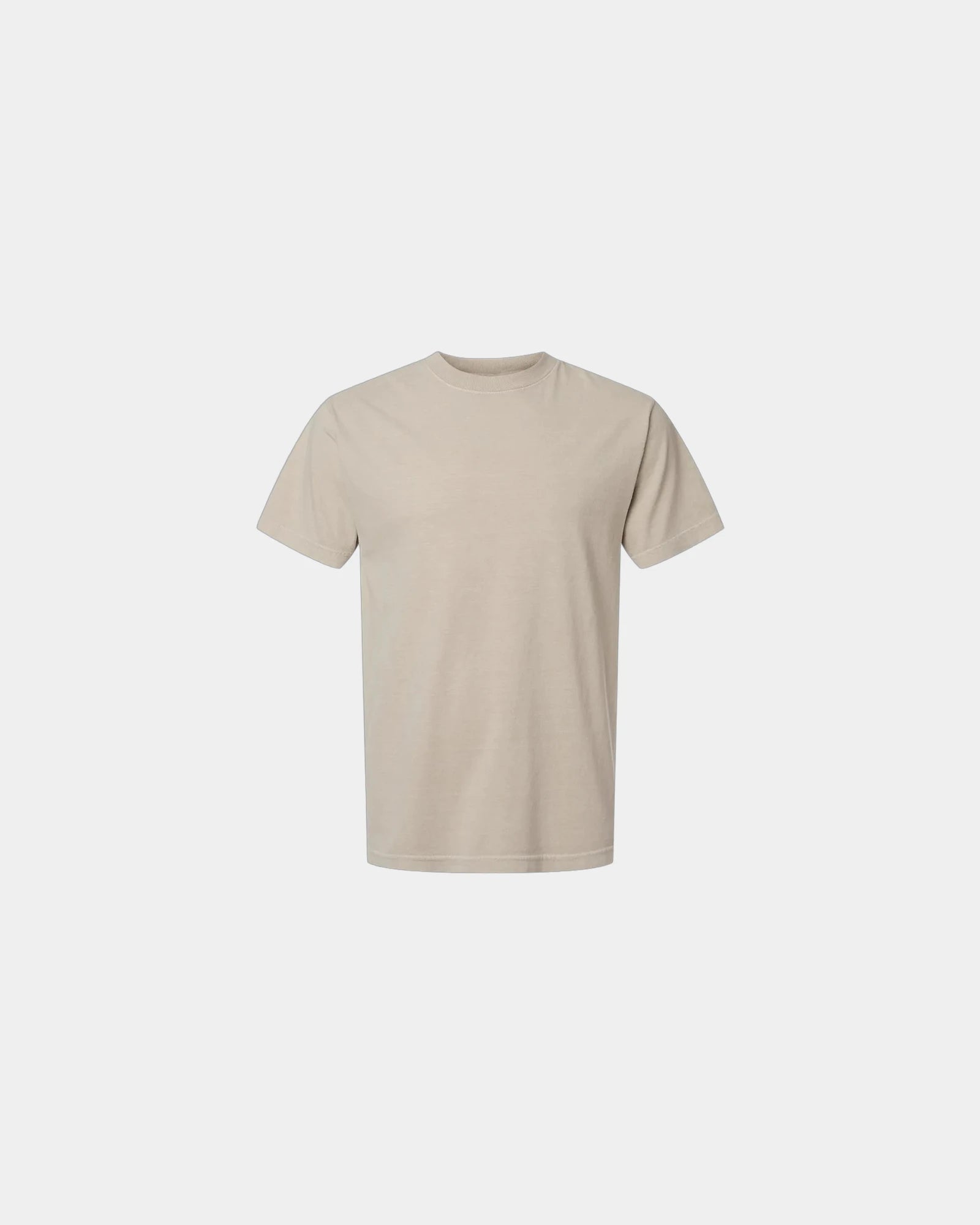 Custom garment-dyed heavyweight cotton unisex tee - Faded Bone