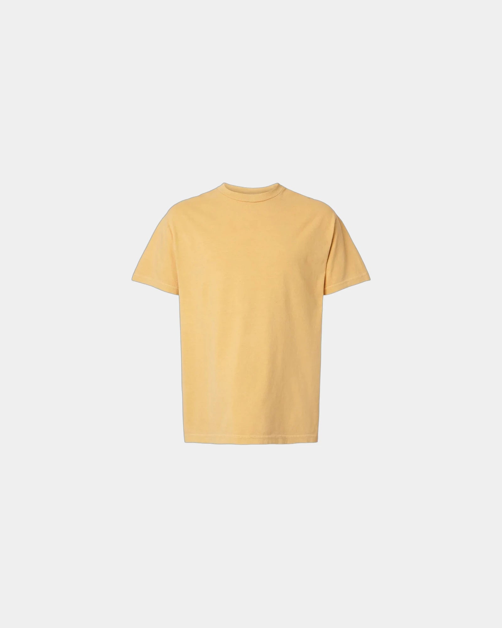 Custom garment-dyed heavyweight cotton unisex tee - Faded Mustard