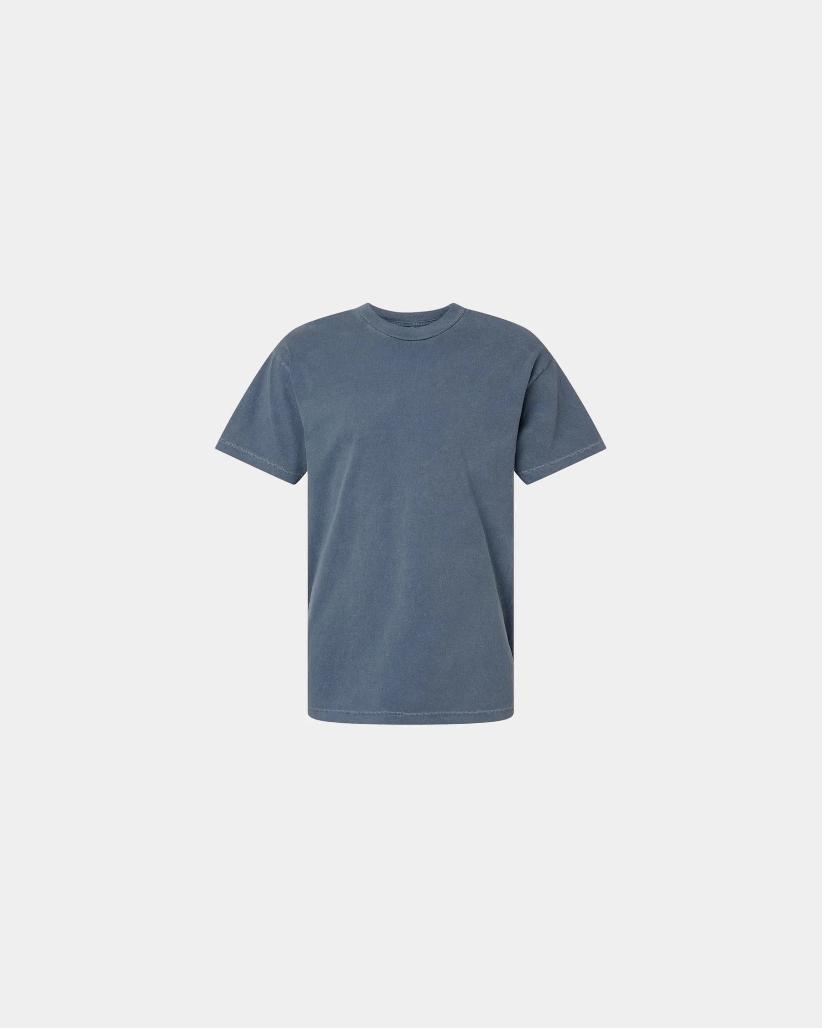 Custom garment-dyed heavyweight cotton unisex tee - Faded Navy