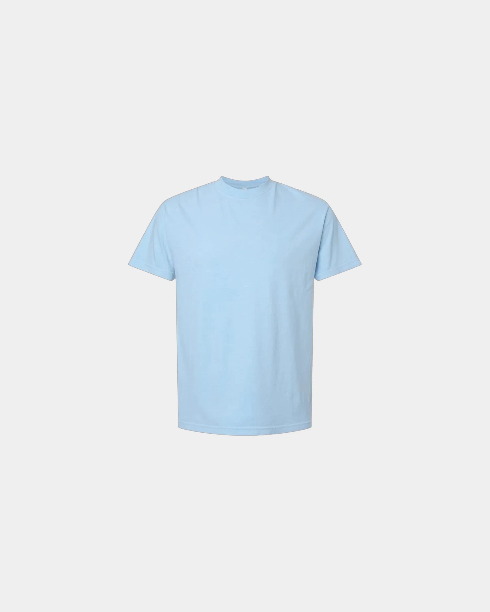 Custom garment-dyed heavyweight cotton unisex tee - Faded Powder Blue