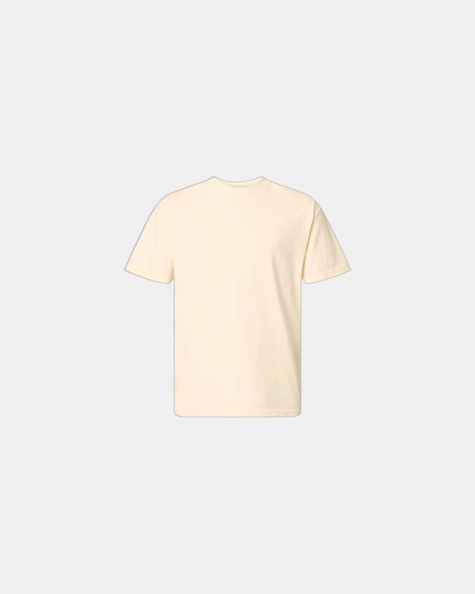 Custom garment-dyed heavyweight cotton unisex tee - Faded Cream