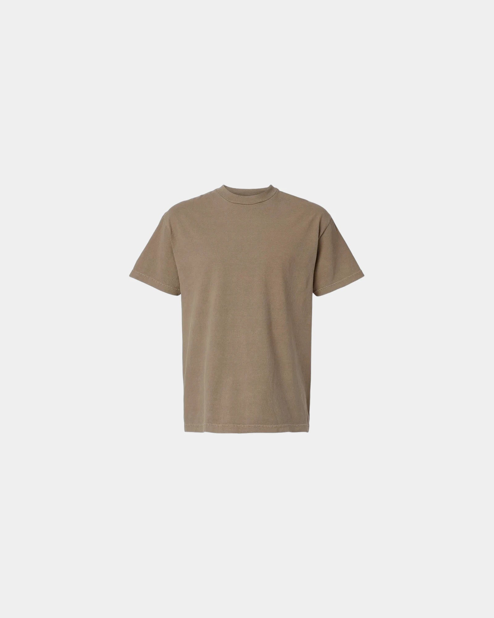 Custom garment-dyed heavyweight cotton unisex tee - Faded Brown