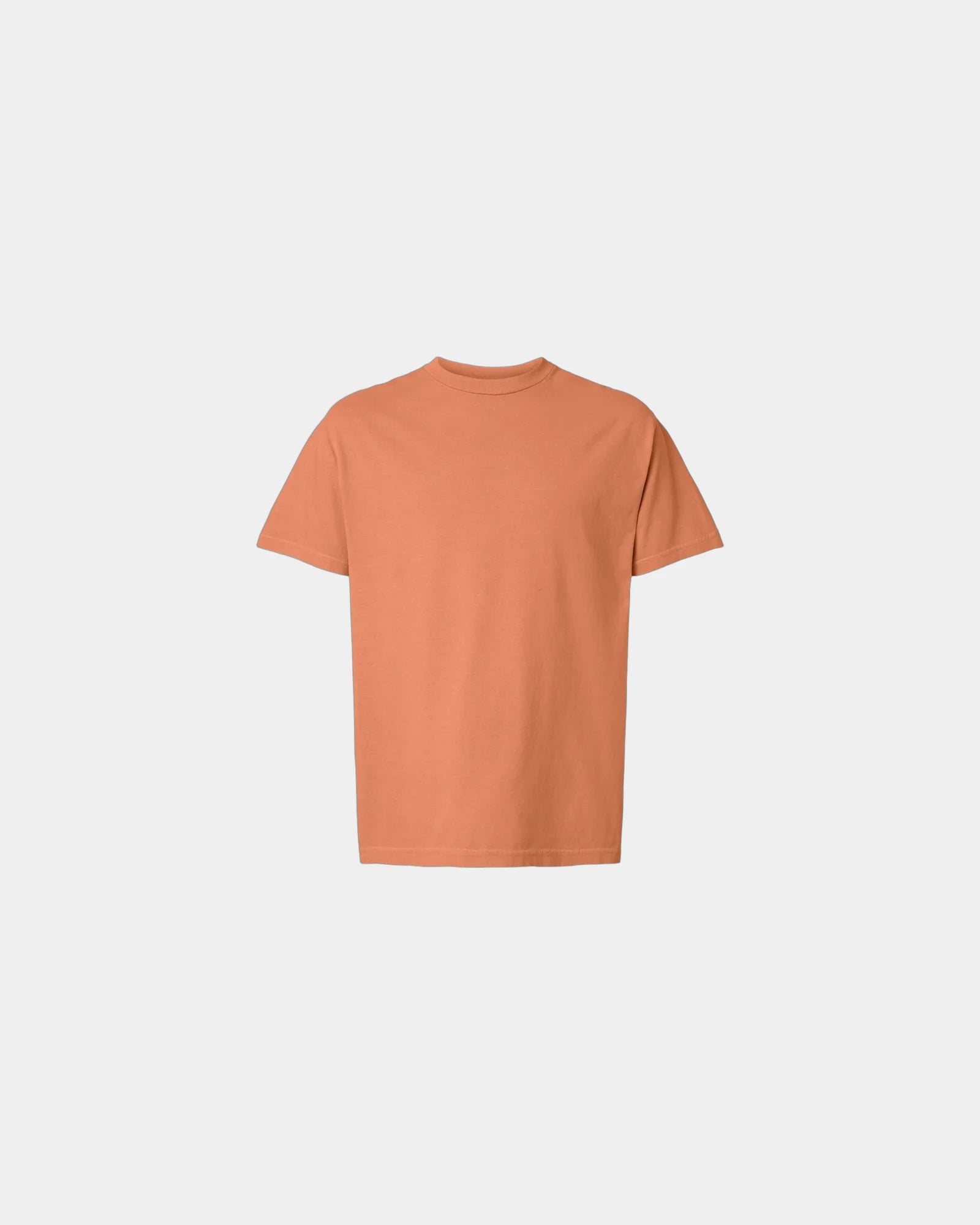 Custom garment-dyed heavyweight cotton unisex tee - Faded Rust