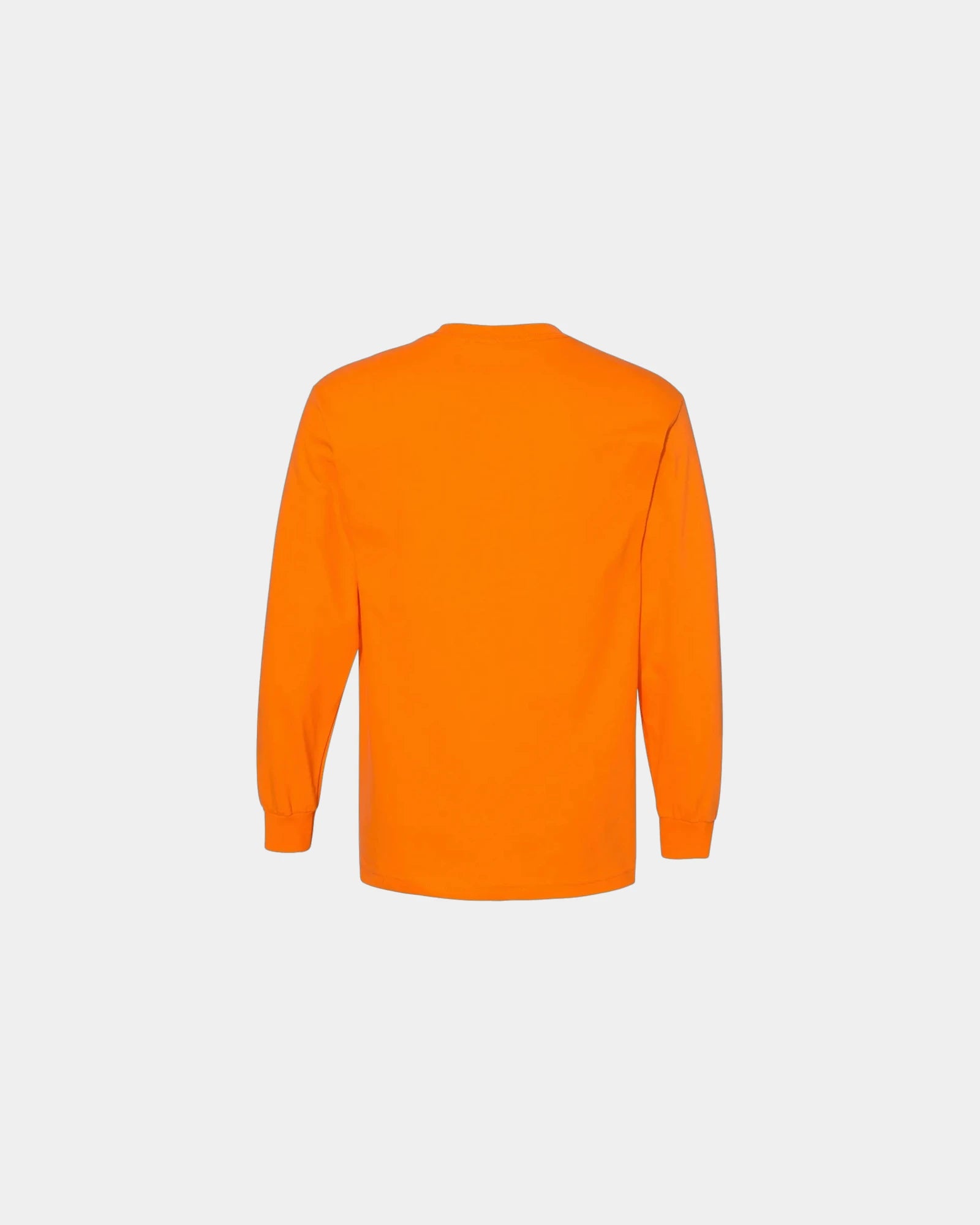 Custom heavyweight cotton long sleeve tee for teams - Orange