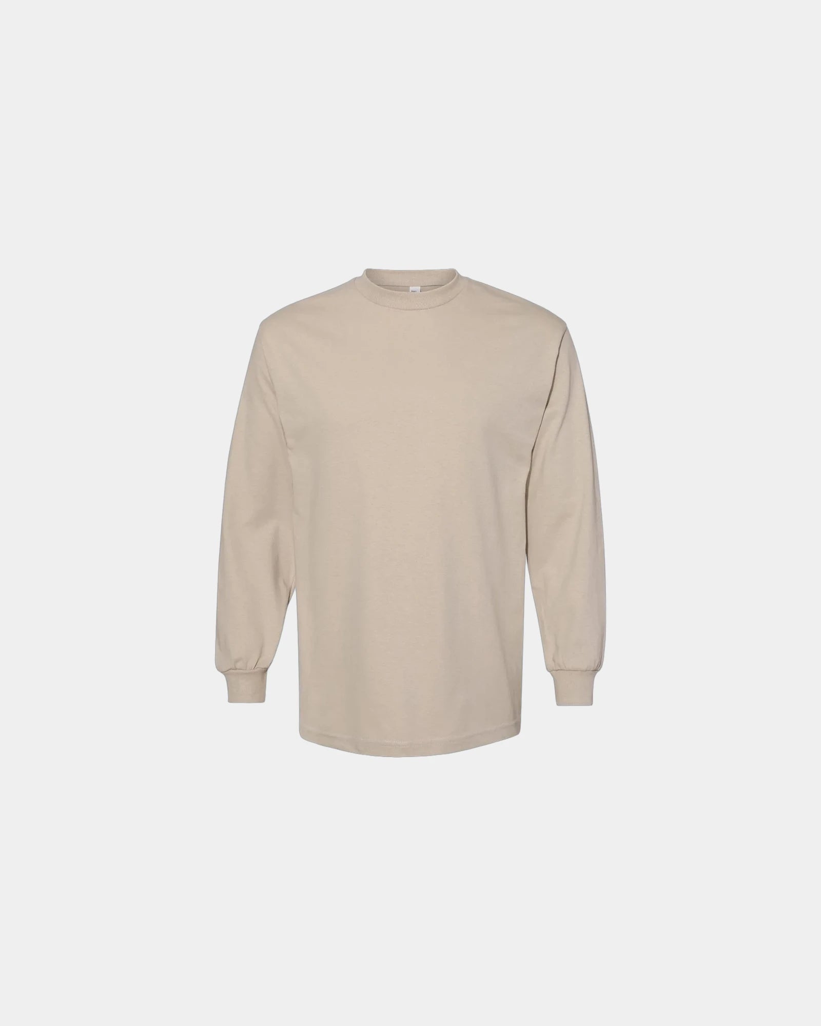 Custom heavyweight cotton long sleeve tee for teams - Sand