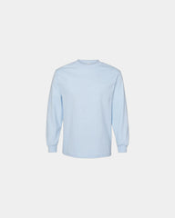 Custom heavyweight cotton long sleeve tee for teams - Powder Blue