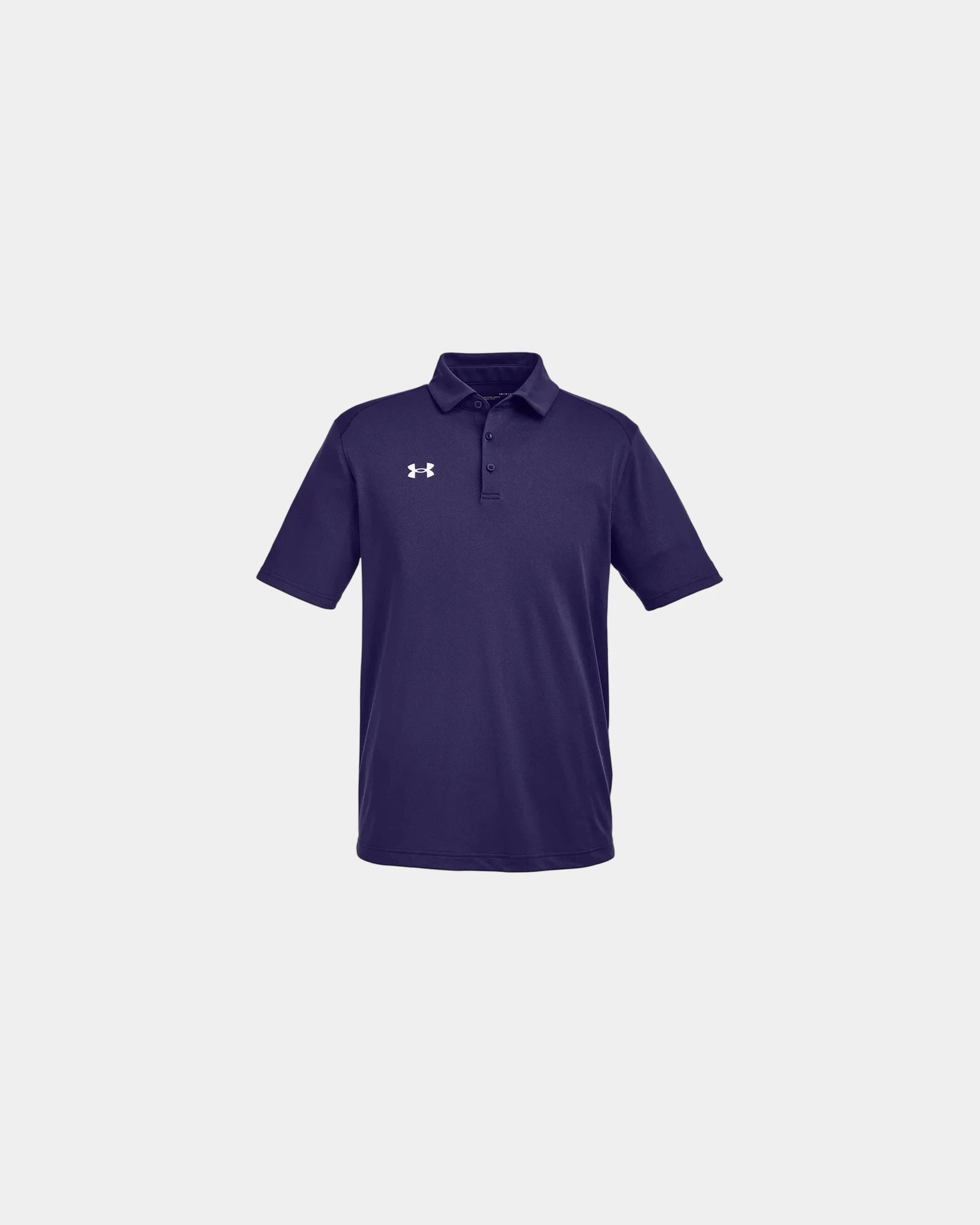 Custom moisture-wicking polyester men's tech polo - Purple/ White