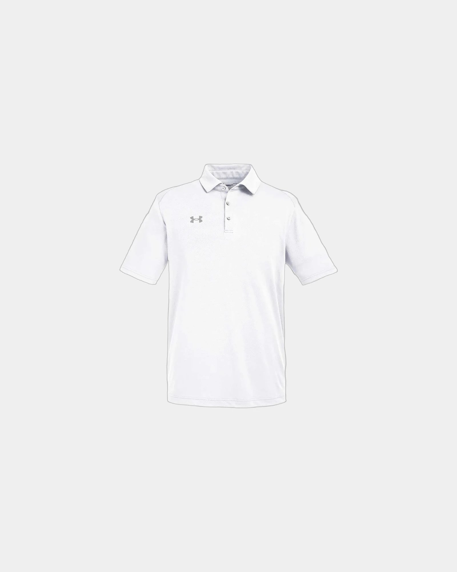 Custom moisture-wicking polyester men's tech polo - White/ Mod Grey
