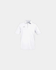 Custom moisture-wicking polyester men's tech polo - White/ Mod Grey