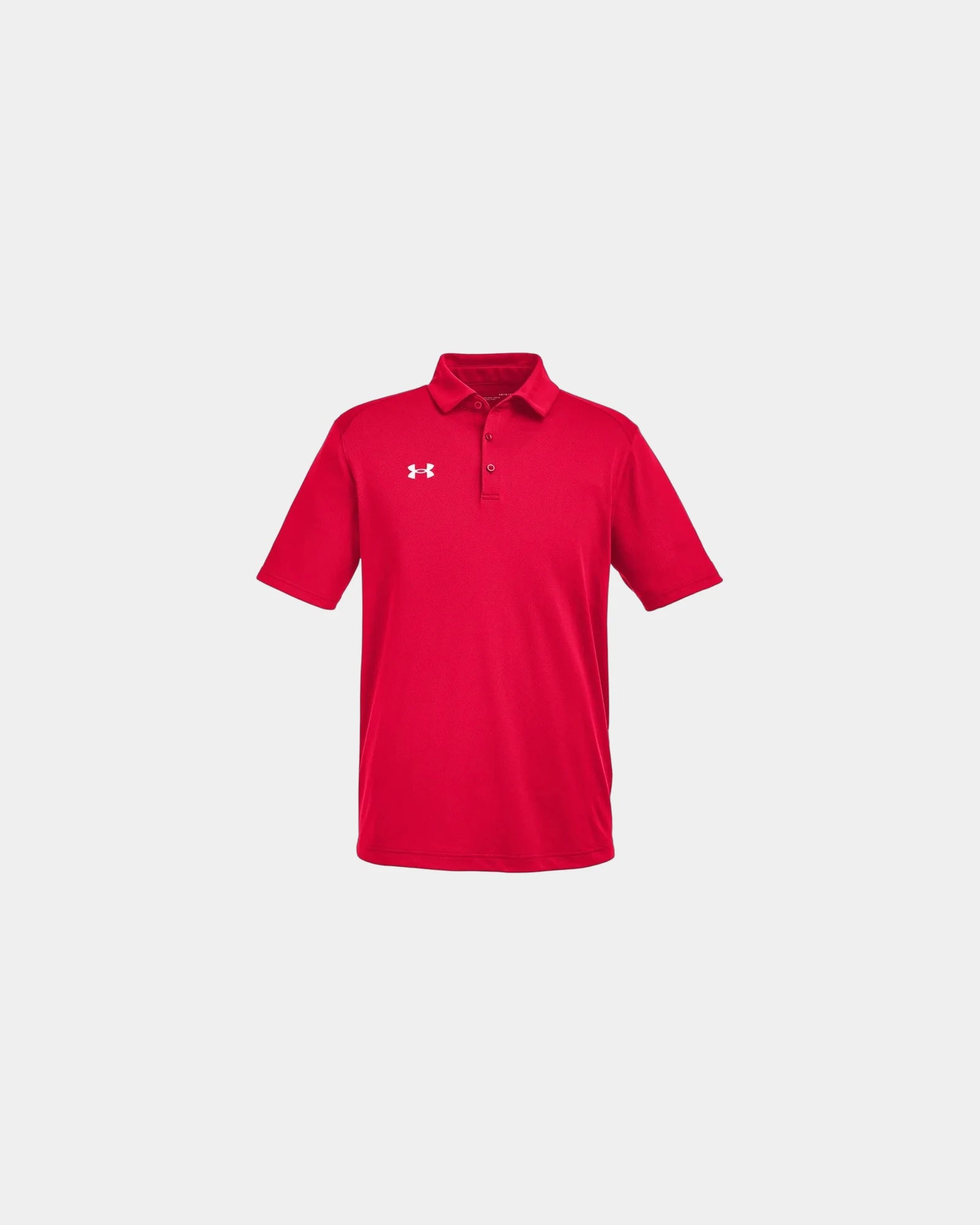 Custom moisture-wicking polyester men's tech polo - Red/ White