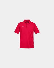 Custom moisture-wicking polyester men's tech polo - Red/ White