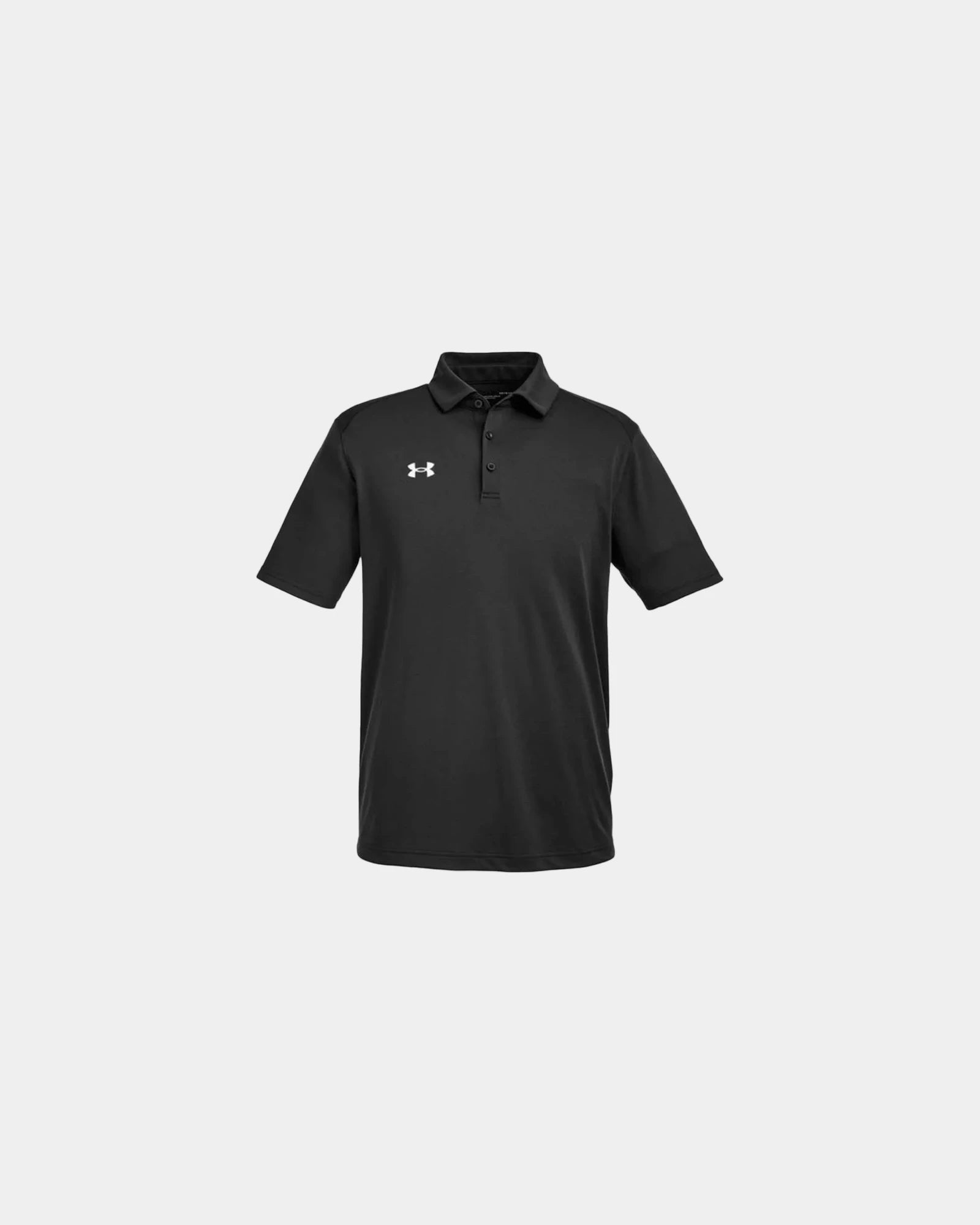 Custom moisture-wicking polyester men's tech polo - Black/ White