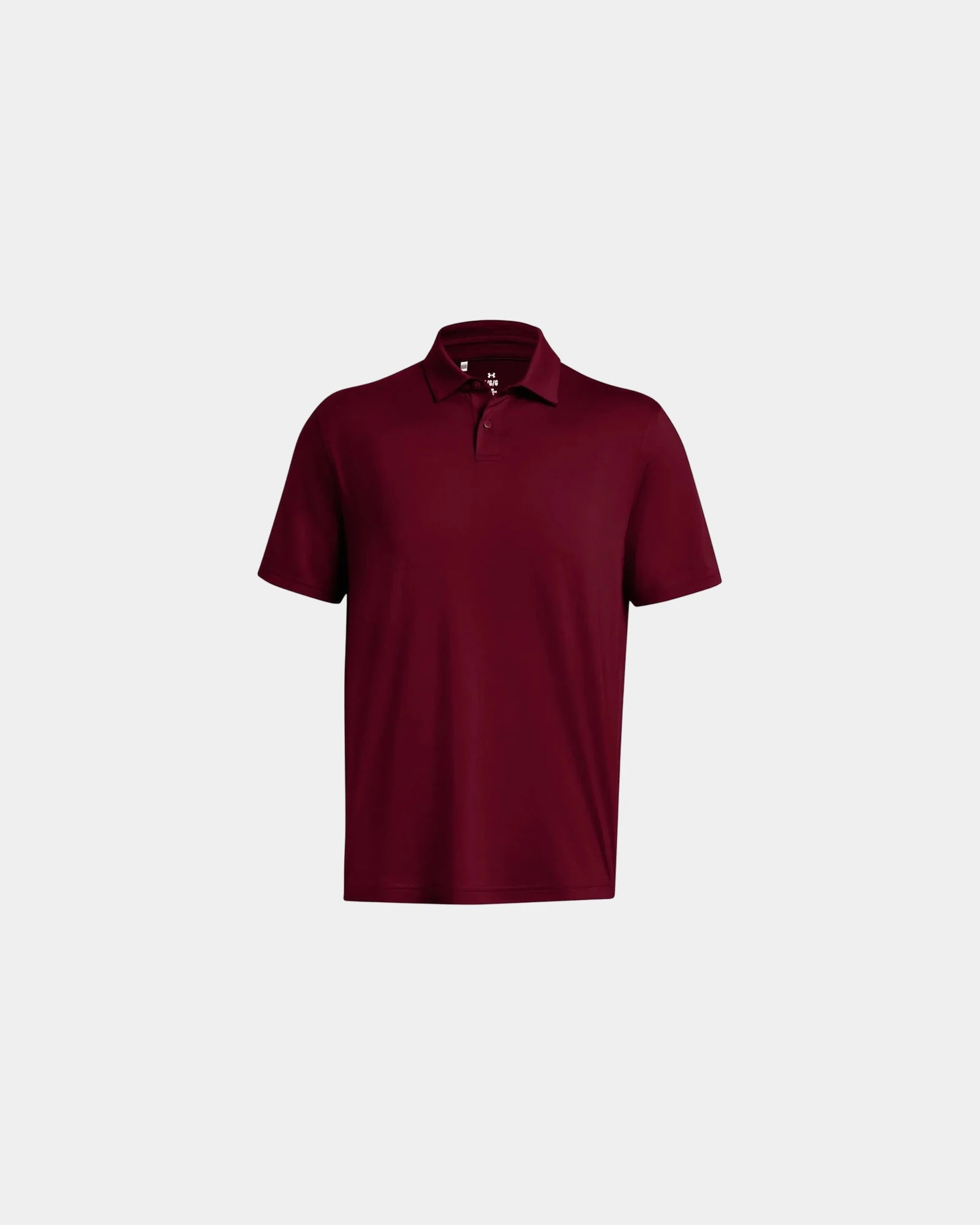 Custom recycled polyester men's polo shirt - Cardinal/ White