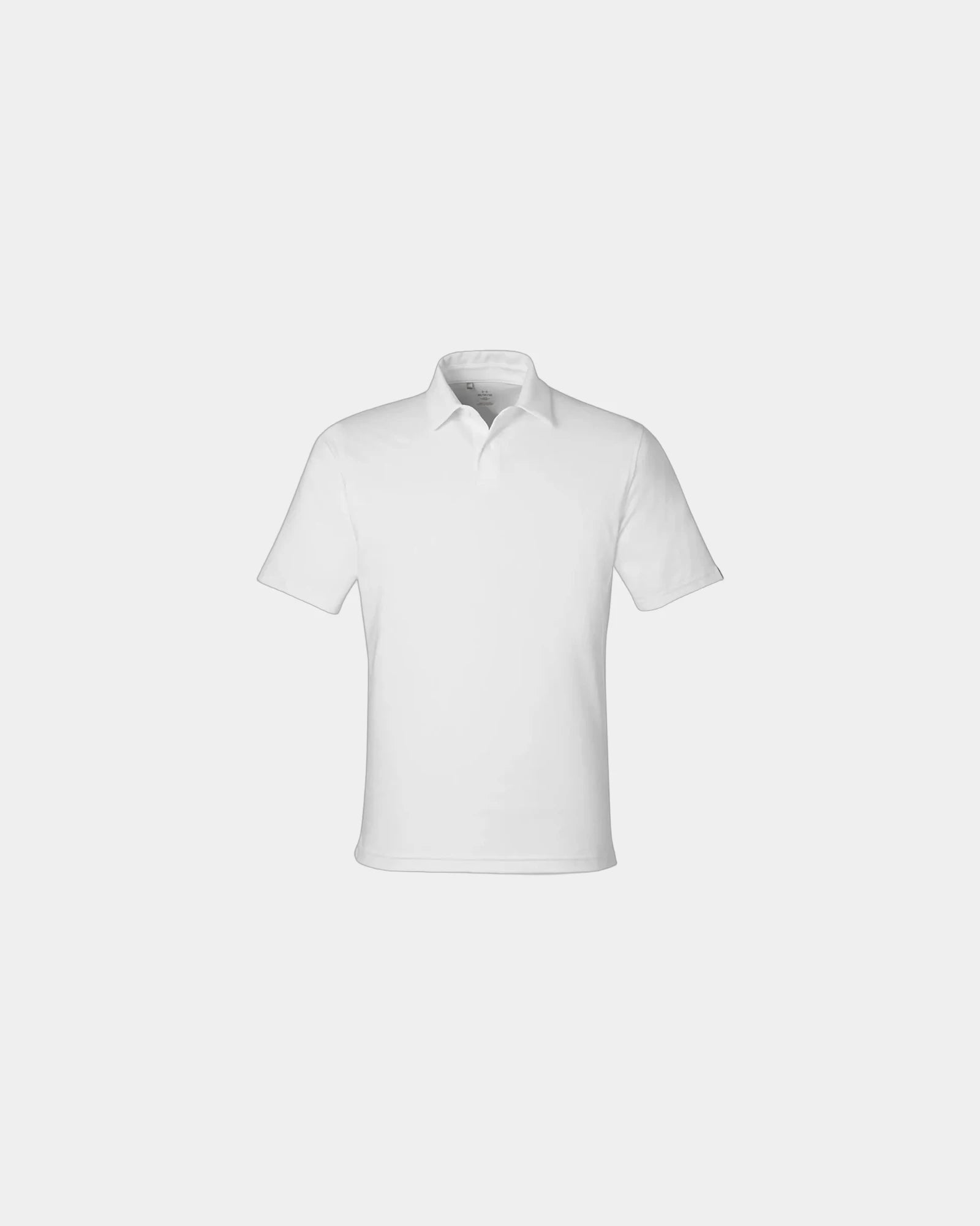 Custom recycled polyester men's polo shirt - White/ White
