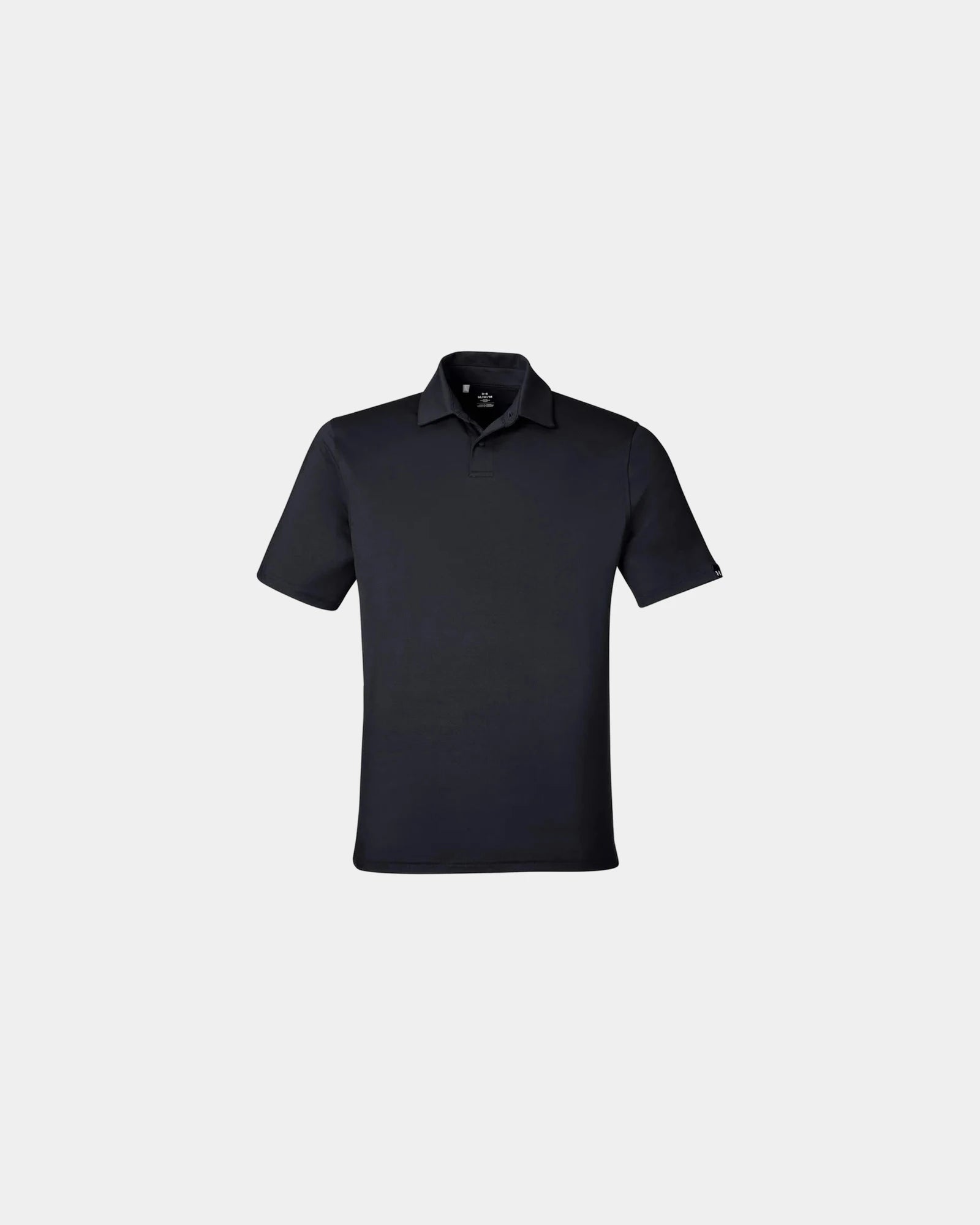 Custom recycled polyester men's polo shirt - Black/ White