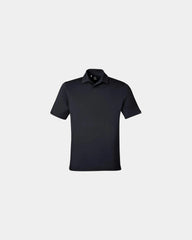 Custom recycled polyester men's polo shirt - Black/ White