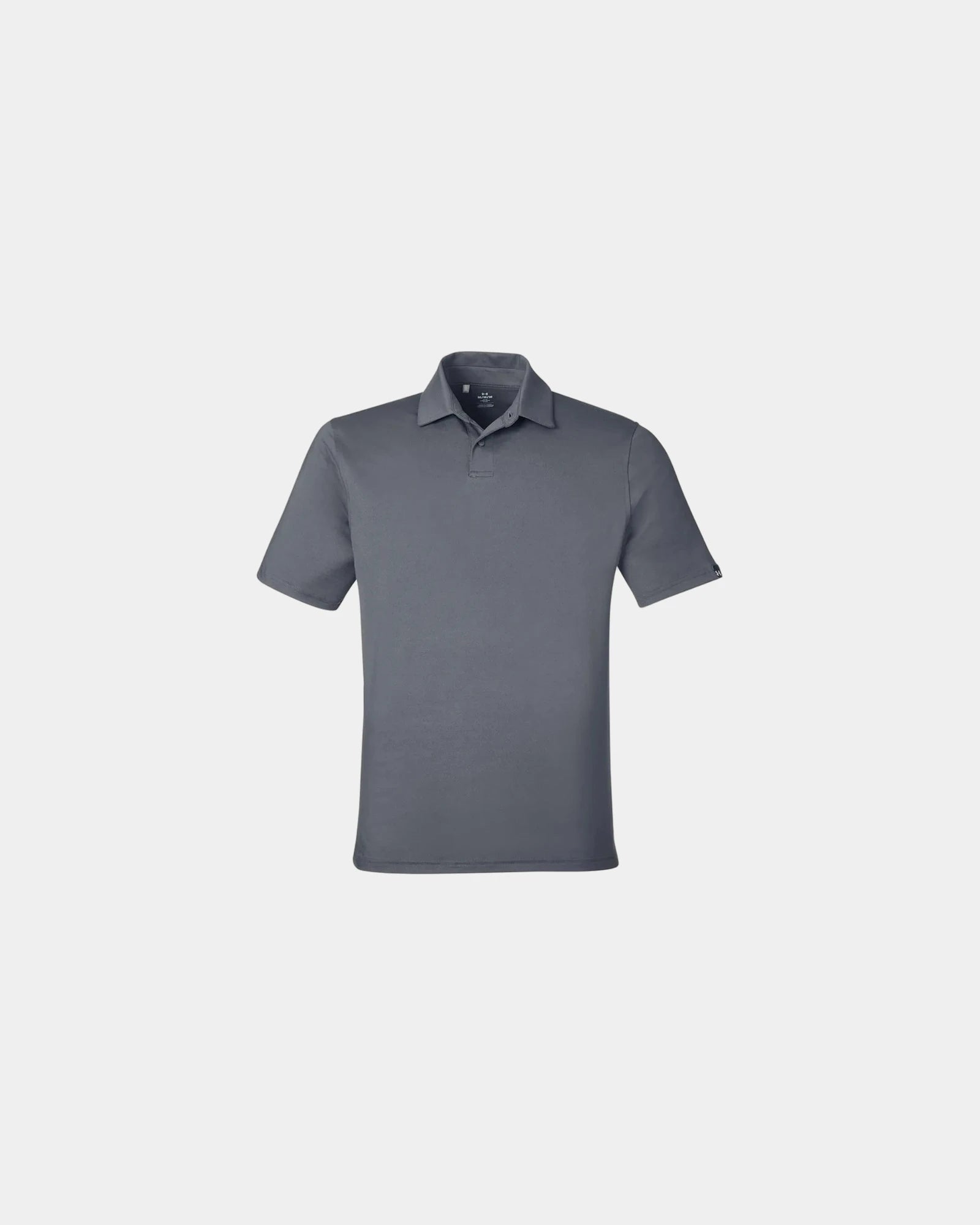 Custom recycled polyester men's polo shirt - Castlerock/ White