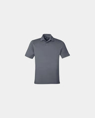 Custom recycled polyester men's polo shirt - Castlerock/ White