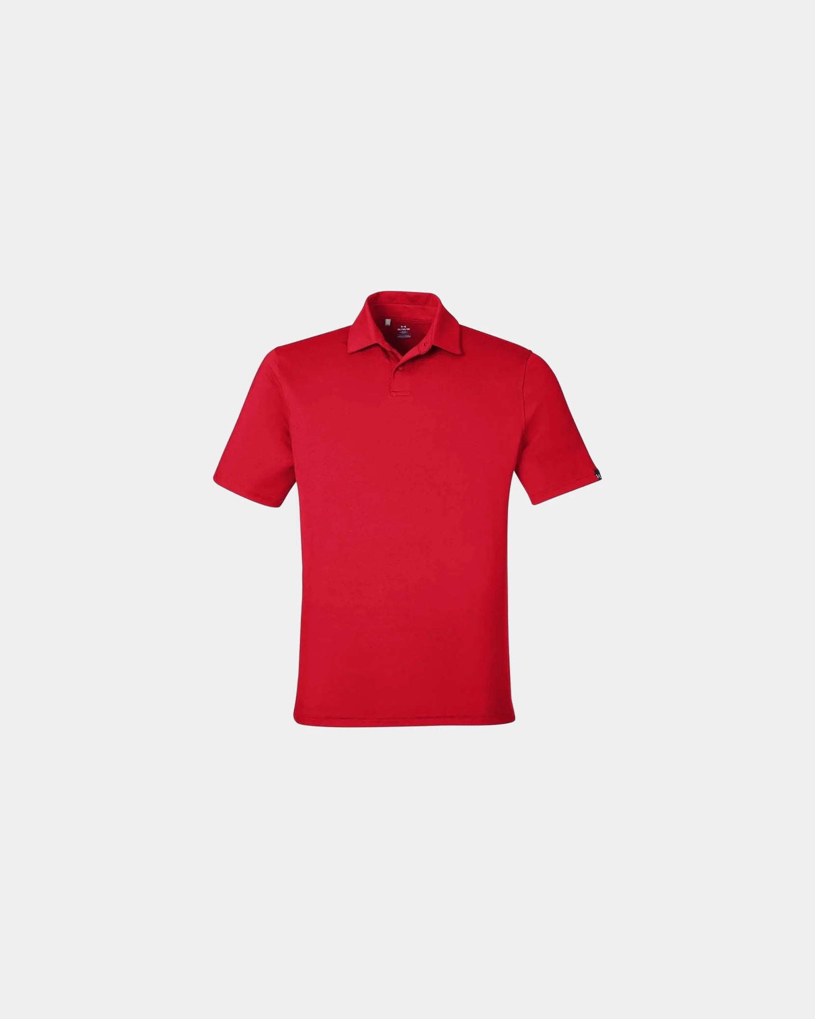 Custom recycled polyester men's polo shirt - Red/ White