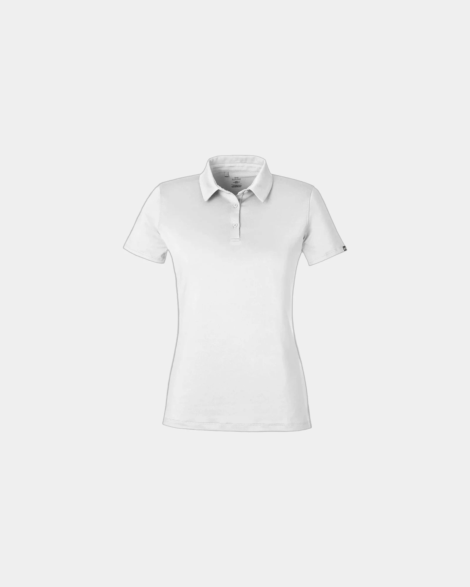 Custom women's recycled polo with moisture management - White/ White