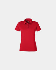 Custom women's recycled polo with moisture management - Red/ White