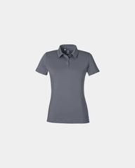 Custom women's recycled polo with moisture management - Castlerock/ White