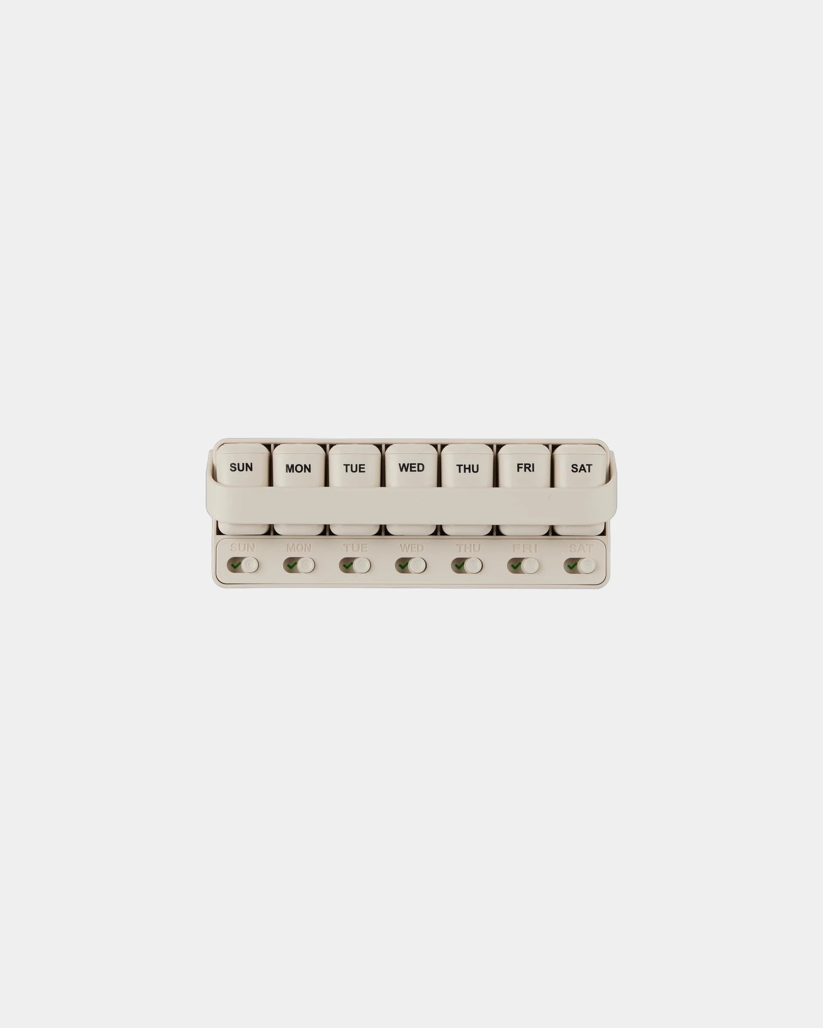 Custom recycled ABS pill and supplement organizer - 1