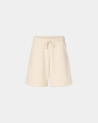 Custom cotton garment-dyed lightweight sweat shorts - Ivory