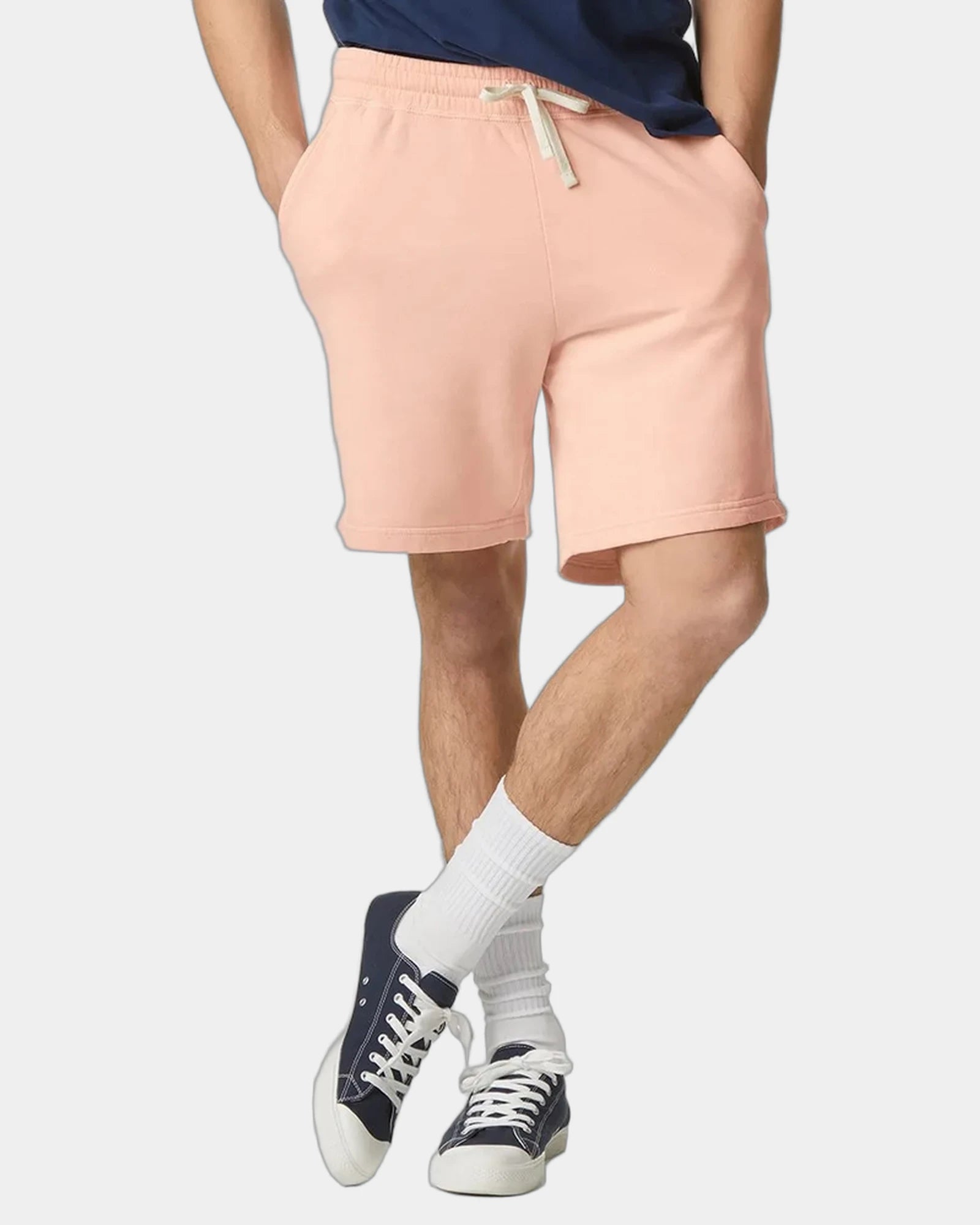 Custom cotton garment-dyed lightweight sweat shorts - 1