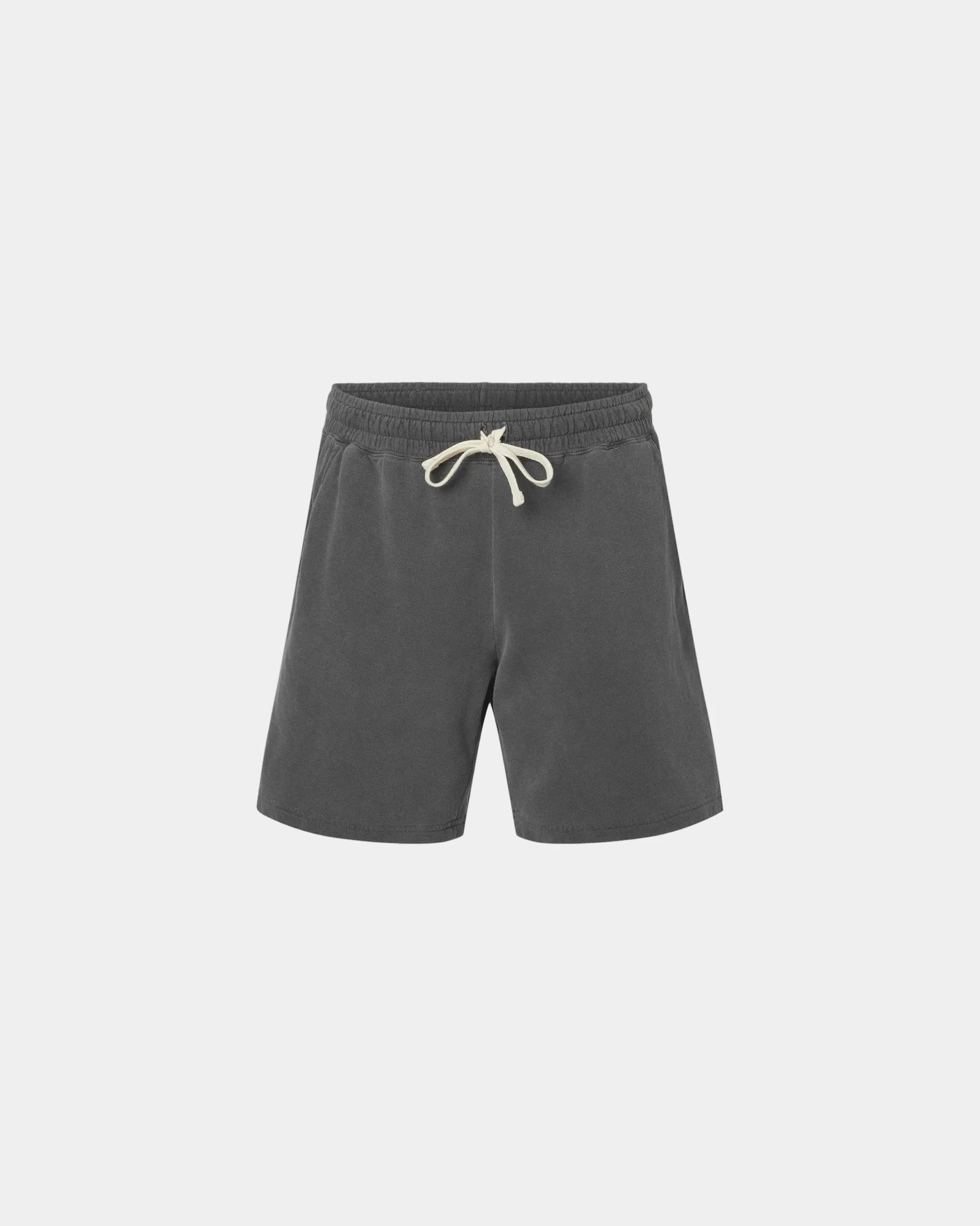 Custom cotton garment-dyed lightweight sweat shorts - Pepper
