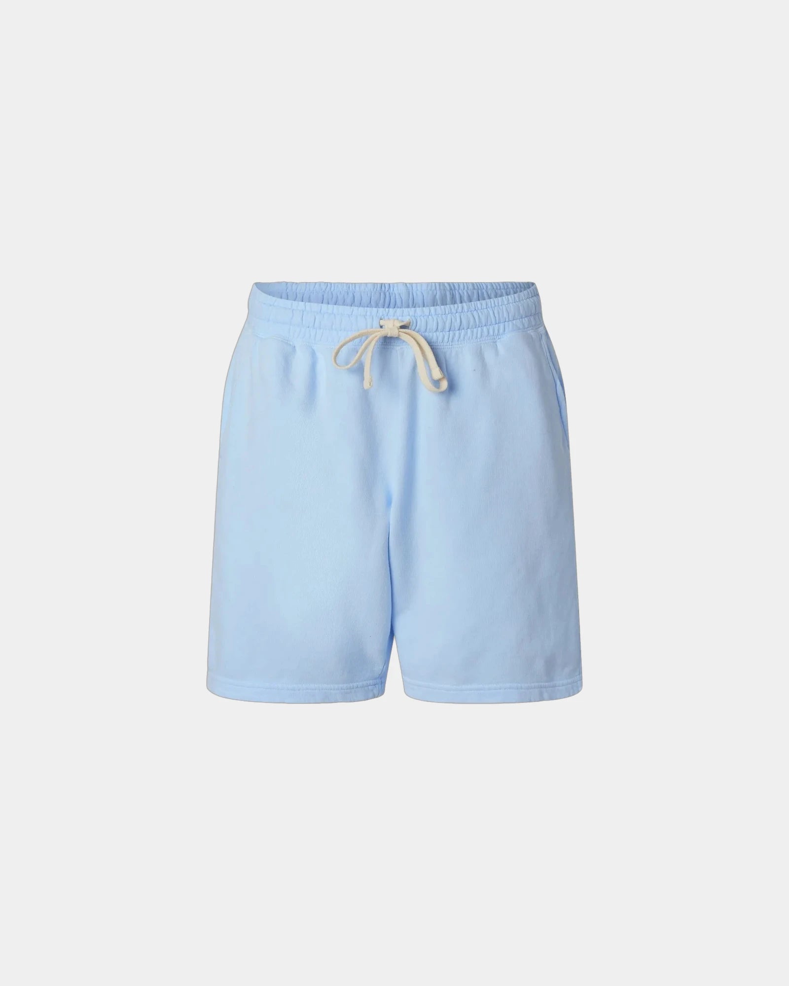 Custom cotton garment-dyed lightweight sweat shorts - Hydrangea