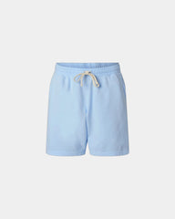 Custom cotton garment-dyed lightweight sweat shorts - Hydrangea