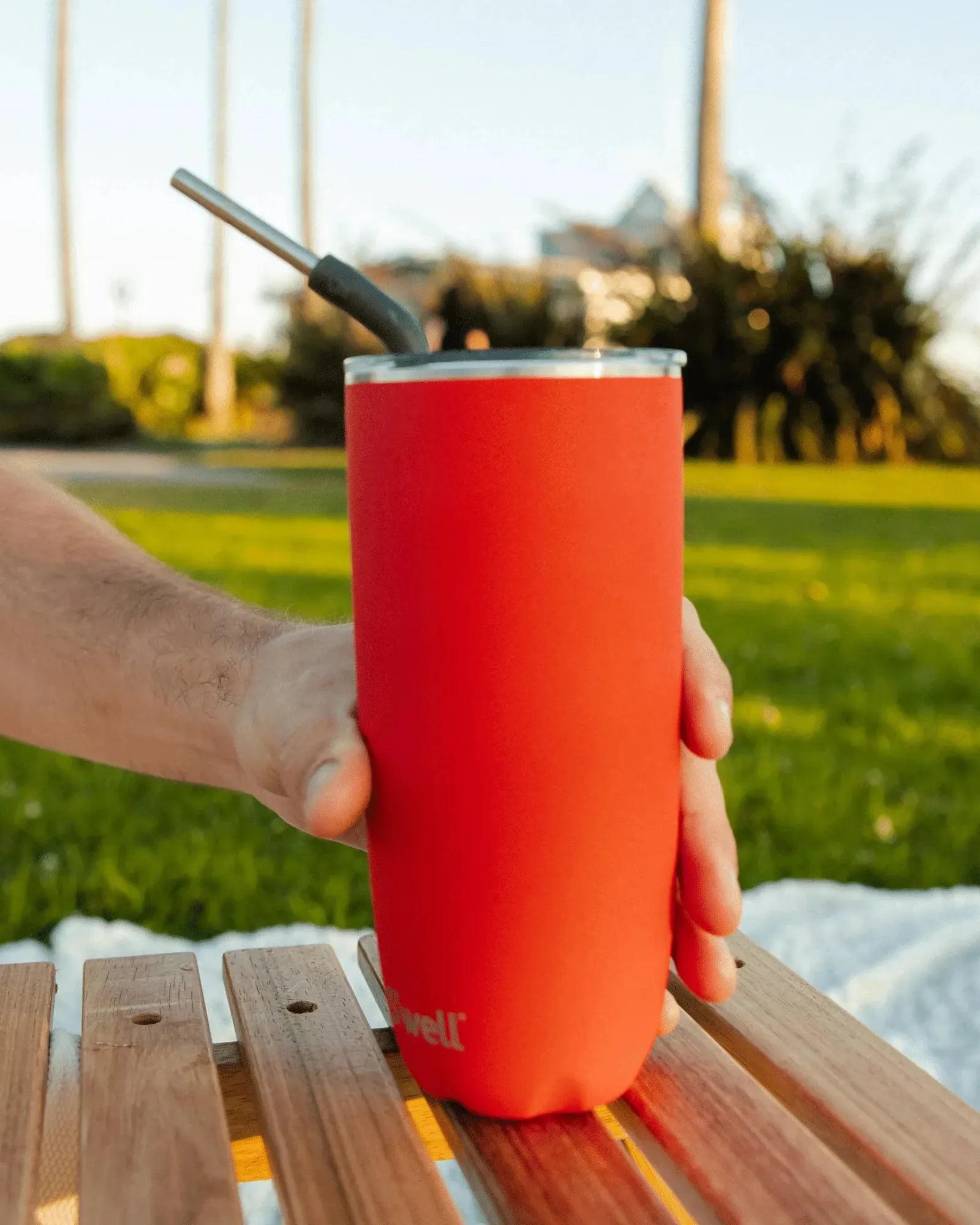 Custom S'well tumbler with straw 24 oz stainless steel - 2