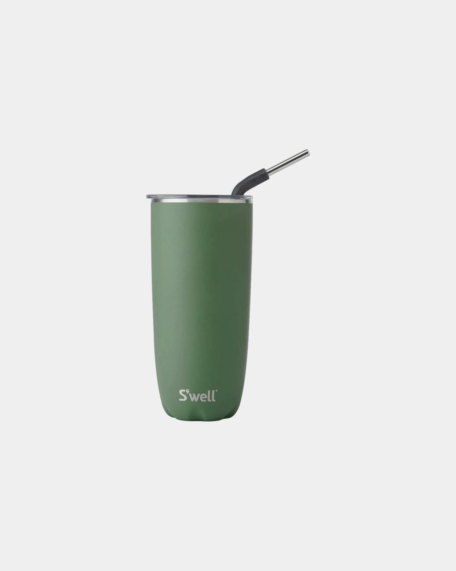 Custom S'well tumbler with straw 24 oz stainless steel - Green Jasper